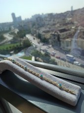 Beşli Nazar Boncuklu Altın Bileklik - 4