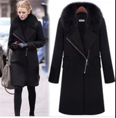 Kürk Yaka Kadın Kaban thumbnail 2