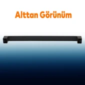 10 Adet Bihter Mobilya Mutfak Dolabı Çekmece Dolap Kapak Kulpu Kulbu Metal Siyah (224 MM-22.4 CM) thumbnail 4