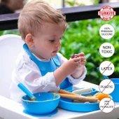 Babychefs Silikon Bebek Beslenme Seti 6 Parça-Mavi - 4