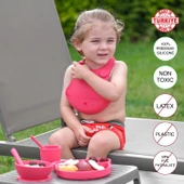 Babychefs Silikon Bebek Beslenme Seti 6 Parça-Pembe - 2