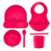 Babychefs Silikon Bebek Beslenme Seti 6 Parça-Pembe - 4