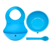 Babychefs Silikon Bebek Beslenme Seti 6 Parça-Mavi - 8