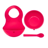 Babychefs Silikon Bebek Beslenme Seti 6 Parça-Pembe - 7