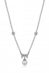 Piano Jewellery Gravity Fiyonk ve İnci Altın Kolye 14 Ayar - 7