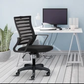 Asbir Mobilya Capri Fileli Metal Ayaklı Ev Ofis Koltuğu Çalışma Koltuğu - 4