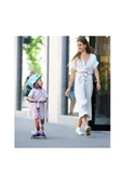 Micro Mini Deluxe Foldable 3 Tekerlekli Scooter  Led Mor  Mor 2-5 Yaş - 1