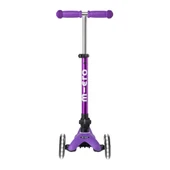 Micro Mini Deluxe Foldable 3 Tekerlekli Scooter  Led Mor  Mor 2-5 Yaş - 11