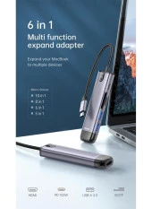 Mcdodo 6 in1 Type C Macbook Çevirici Çoklayıcı Adaptör HU-7740 - 2
