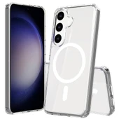 Samsung Galaxy S24 Plus Kılıf Magsafe Şarj Özellikli Şeffaf Sert Zr-Embs thumbnail 2