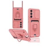 Samsung Galaxy A35-5G Kılıf Kamera Korumalı Standlı Kartlıklı Azn-Zuma thumbnail 1