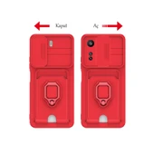 Xiaomi Poco C65 / Redmi 13C Kılıf Kamera Korumalı Standlı Kartlıklı Azn-Zuma thumbnail 3