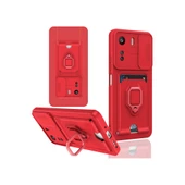 Xiaomi Poco C65 / Redmi 13C Kılıf Kamera Korumalı Standlı Kartlıklı Azn-Zuma thumbnail 1