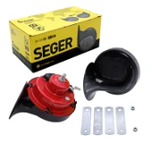 Seger 12v Dadat Korna Tek Fişli Takım 1 İnce 1 Kalın Ses Salyangoz - 2