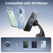 Joyroom Zs406 Vantuzlu Manyetik MagSafe Uyumlu Araba İçin Telefon Tutucu - 5