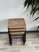 Efra Tekerlekli Zigon Sehpa Takımı Salon Oturma Salonu Ofis - 1