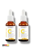 VITAYES C Vitamini %10 Ve Hyalüronik Asit Aydınlatıcı Cilt Tonu Eşitleyici Cilt Serumu Ikili Avantajlı Set - 1