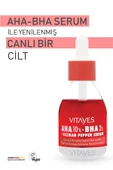 VITAYES Aha %10 Bha %2 Kırmızı Peeling Cilt Serumu Ve Cadı Fındığı Glikolik Asit Yüz Toniği Cilt Bakım Seti - 4