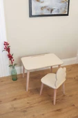 Ahşap Çocuk Masa Sandalye Takımı, Çocuk Oyun Masası, Aktivite Masası, Çalışma Masası - 3