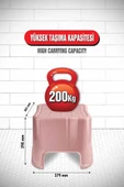 Flora 3 Adet Herkül Banyo Taburesi, Kaydırmaz Kauçuk Tabanlı 200 Kg Taşıma Kapasiteli Lüks Tabure - 12