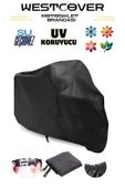 westcover Mondial 125 ZNU i  MOTORSİKLET BRANDASI KORUMA ÖRTÜSÜ SİYAH RENK SU GEÇİRMEZ - 4