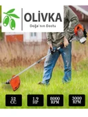 Olivka 1.9 Hp Profesyonel Benzinli Ot Çalı Çim Biçme Makinesi Yan Tırpan - 2