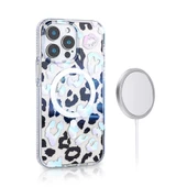 Apple iPhone 16 Pro Max için Magsafe ile uyumlu Kılıf Leopar Desenli Şarj Uyumlu Jago Kapak - 3