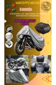 westcover Falcon Wolf 180  MOTORSİKLET BRANDASI KORUMA ÖRTÜSÜ ARKA ÇANTA UYUMLU GRİ RENK - 1