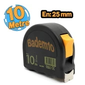 Şerit Metal Metre 10 metre En 25 mm Düğmeli Ölçüm Ölçme Yumuşak Plastik Kasalı Yüksek Kalite thumbnail 1