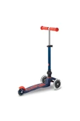 Micro Mini Deluxe Foldable 3 Tekerlekli Scooter LED Navy Blue  Lacivert 2-5 Yaş - 4