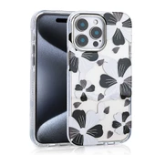 Apple iPhone 15 Pro Max için Magsafe ile uyumlu Kılıf Renkli Baskılı Çiçek Desenli Şarj Uyumlu Papat Kapak thumbnail 2