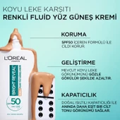 L'Oréal Paris Bright Reveal Spf 50+ Koyu Leke Karşıtı Renkli Fluid Günlük Yüz Güneş Kremi 50 ml - Medium - 5