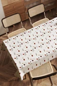 LOOM & LAUREL Baskılı Yıkanabilir Masa Örtüsü Mutfak Bahçe Piknik Masa Örtüsü (140x140, 140x200) thumbnail 5
