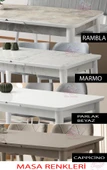 Kelebek Tekno Kenar Mdf H.G Açılır Masa 4 Adet Vera Sandalye Takım - 5
