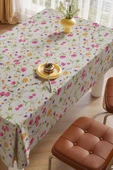 LOOM & LAUREL Baskılı Yıkanabilir Masa Örtüsü Mutfak Bahçe Piknik Masa Örtüsü (140x140, 140x200) thumbnail 7