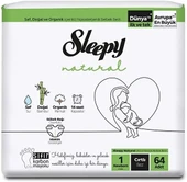 Sleepy Natural 1 Numara Yenidoğan 64'lü Bebek Bezi - 1
