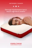 Moda Home Bedding 2 Adet Visco Bubbli Tombik Yastık BORDO , Visco yastık, Ortopedik yastık - 2