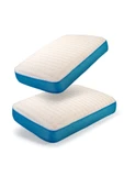 Moda Home Bedding 2 Adet Visco Bubbli Tombik Yastık MAVİ, Visco yastık, Ortopedik yastık - 1