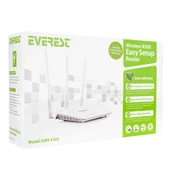 Everest EWR-F303 300Mbps 2.4GHz 3x5dBi Anten 1xWAN 3xLAN Repeater+AP+WISP Destekli Wireless Router thumbnail 2