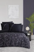 Dijital Saten Çift Kişilik Nevresim Takımı Sauvage Siyah thumbnail 1