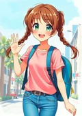 Liseli KIZ Anime Boyama Kitabı (Renkli Anime Poster Hediyeli) - 2