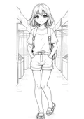 Liseli KIZ Anime Boyama Kitabı (Renkli Anime Poster Hediyeli) - 6