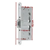 Gömme kilitli panik bar KOMPLE set 600G-PL panik bar + 66M dış kol + Dorma kaba iç kilit + yarım barel - 4