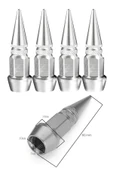 Oto Araba Sibop Kapağı Seti Metal Sivri 4'lü Set Krom 60 Mm - 3