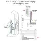 Kale 30-211 elektrikli kilit karşılığı kullanım seti - 2