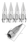 Oto Araba Sibop Kapağı Seti Metal Sivri 4'lü Set Krom 60 Mm - 2