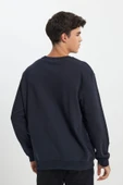 Riders by Lee  Regular Fit %100 Pamuk Bisiklet Yaka Siyah Şardonlu Sweatshirt L81IRY01S - 4