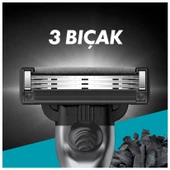 Gillette Mach 3 Charcoal Tıraş Makinesi + 6 Up Yedek Tıraş Bıçağı + Premium Stand thumbnail 4
