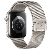 Apple Watch 10 Serisi 42mm Kordon Titanyum Kelebek Klipsli Milano Loop 121 - 3