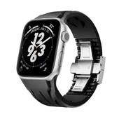 Apple Watch 44mm Kordon Metal Tokalı Silikon Tour Kilim Dizayn Strap 127 - 3